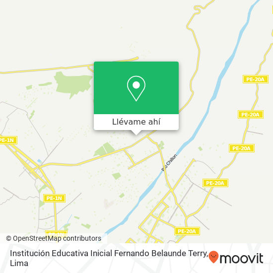 Mapa de Institución Educativa Inicial Fernando Belaunde Terry