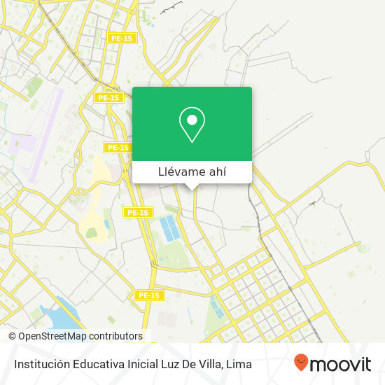 Mapa de Institución Educativa Inicial Luz De Villa