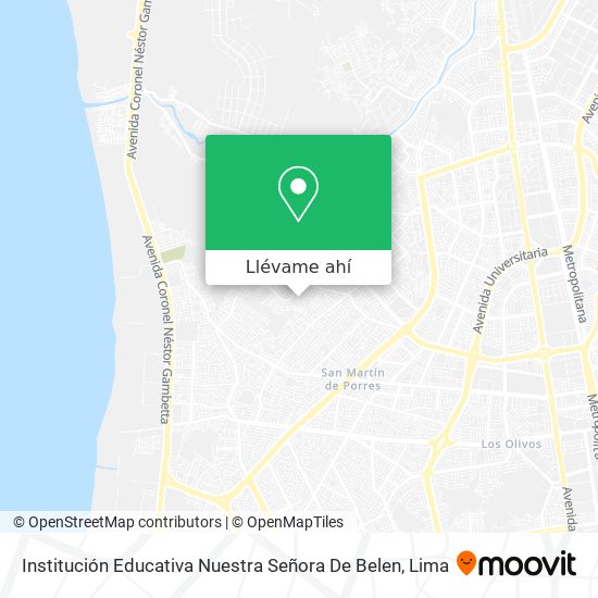Mapa de Institución Educativa Nuestra Señora De Belen