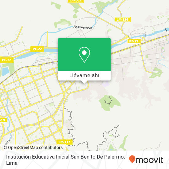 Mapa de Institución Educativa Inicial San Benito De Palermo
