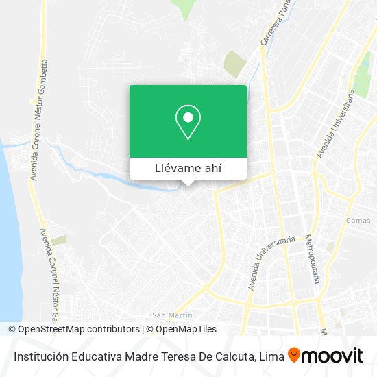 Mapa de Institución Educativa Madre Teresa De Calcuta