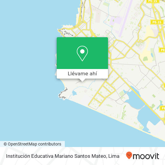 Mapa de Institución Educativa Mariano Santos Mateo