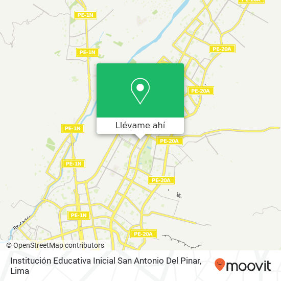 Mapa de Institución Educativa Inicial San Antonio Del Pinar