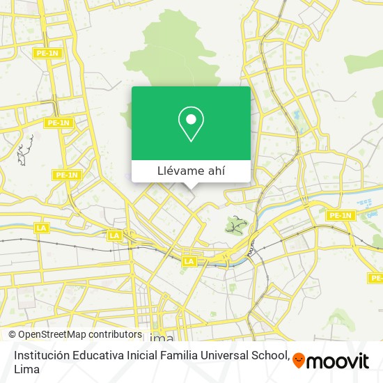 Mapa de Institución Educativa Inicial Familia Universal School