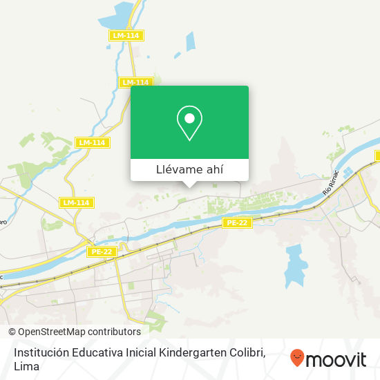 Mapa de Institución Educativa Inicial Kindergarten Colibri