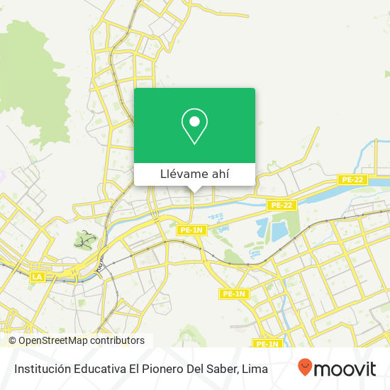 Mapa de Institución Educativa El Pionero Del Saber