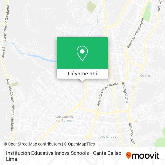 Mapa de Institución Educativa Innova Schools - Canta Callao