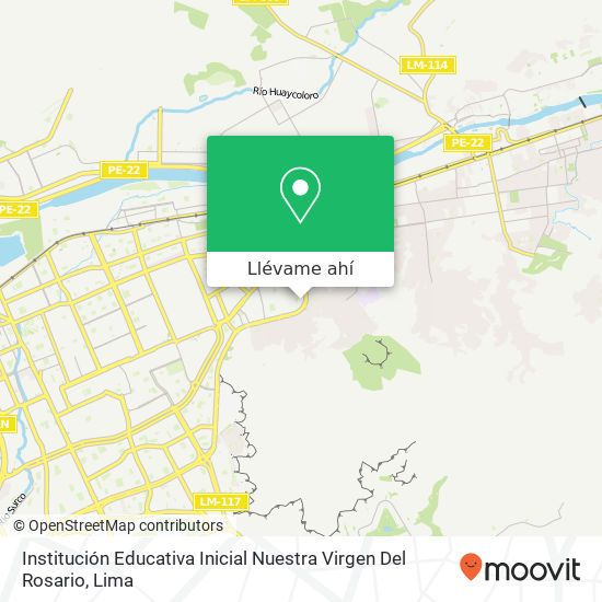 Mapa de Institución Educativa Inicial Nuestra Virgen Del Rosario