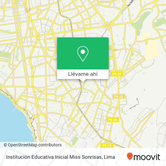 Mapa de Institución Educativa Inicial Miss Sonrisas