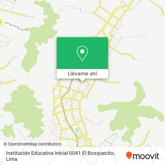 Mapa de Institución Educativa Inicial 0041 El Bosquecito