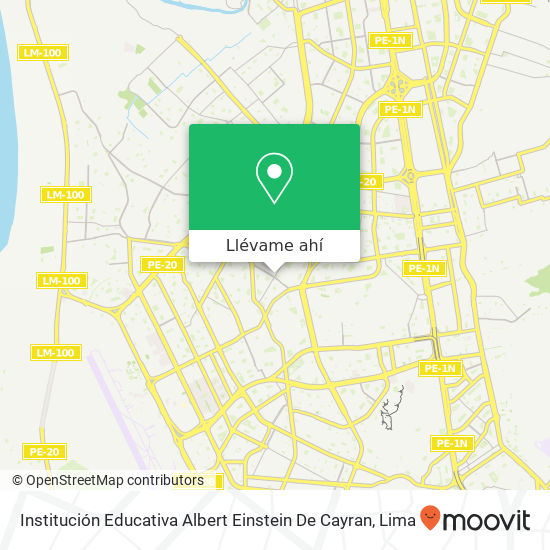 Mapa de Institución Educativa Albert Einstein De Cayran