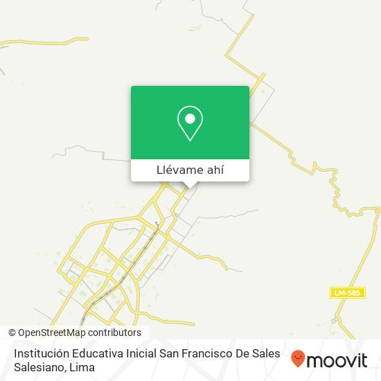 Mapa de Institución Educativa Inicial San Francisco De Sales Salesiano