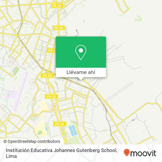 Mapa de Institución Educativa Johannes Gutenberg School