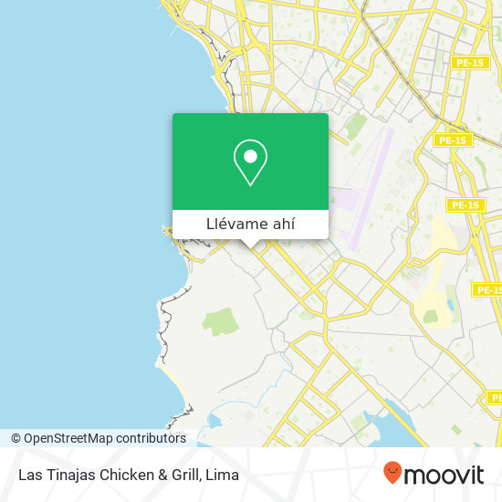 Mapa de Las Tinajas Chicken & Grill