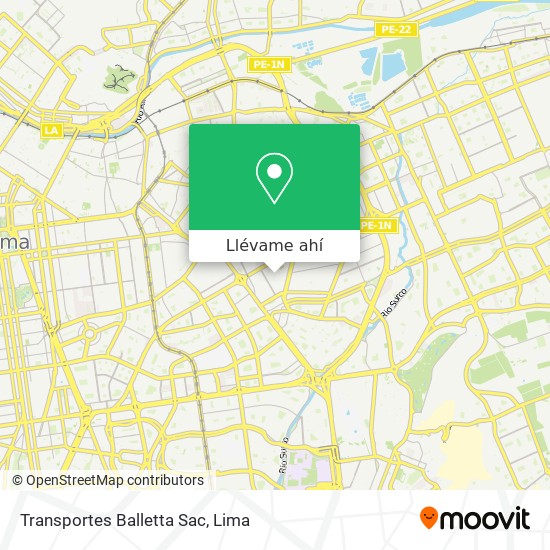 Mapa de Transportes Balletta Sac