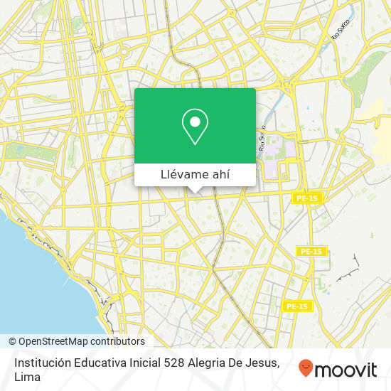 Mapa de Institución Educativa Inicial 528 Alegria De Jesus