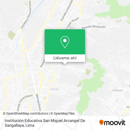 Mapa de Institución Educativa San Miguel Arcangel De Sangallaya