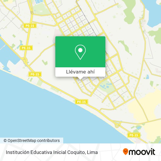 Mapa de Institución Educativa Inicial Coquito