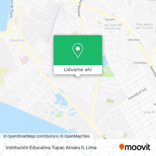 Mapa de Institución Educativa Tupac Amaru II
