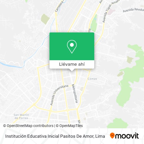 Mapa de Institución Educativa Inicial Pasitos De Amor