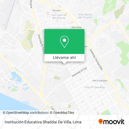 Mapa de Institución Educativa Shaddai De Villa