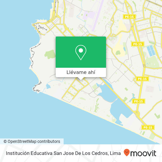 Mapa de Institución Educativa San Jose De Los Cedros