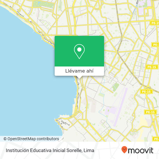 Mapa de Institución Educativa Inicial Sorelle