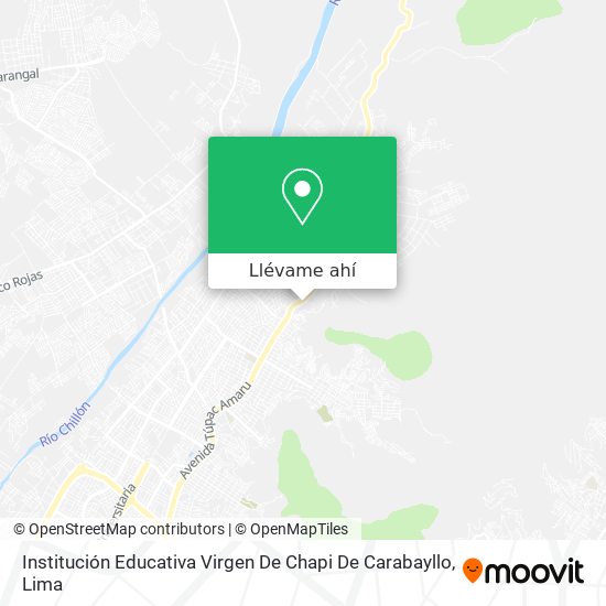 Mapa de Institución Educativa Virgen De Chapi De Carabayllo