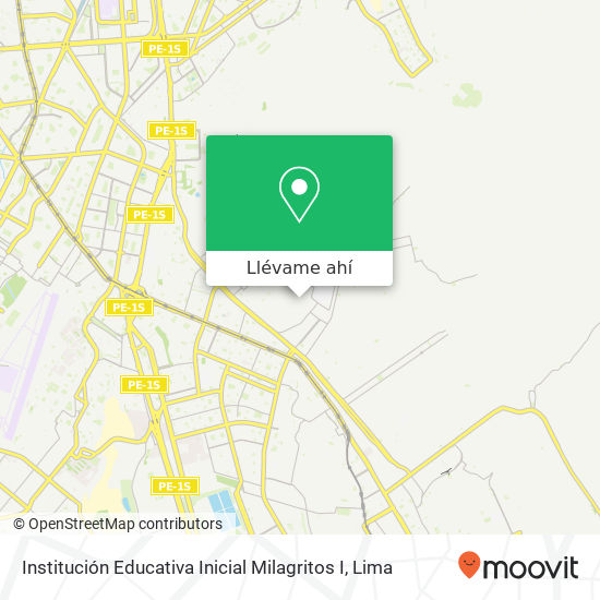 Mapa de Institución Educativa Inicial Milagritos I