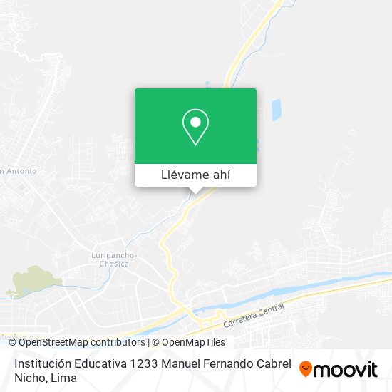 Mapa de Institución Educativa 1233 Manuel Fernando Cabrel Nicho