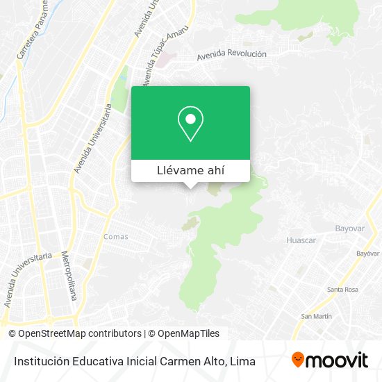 Mapa de Institución Educativa Inicial Carmen Alto