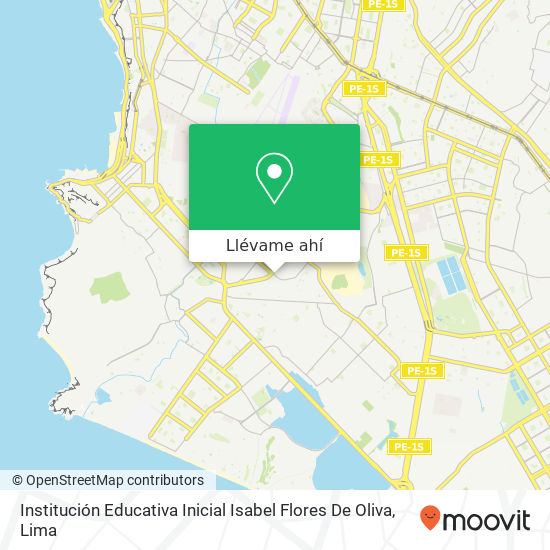 Mapa de Institución Educativa Inicial Isabel Flores De Oliva