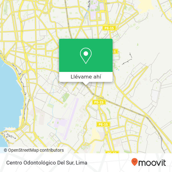 Mapa de Centro Odontológico Del Sur