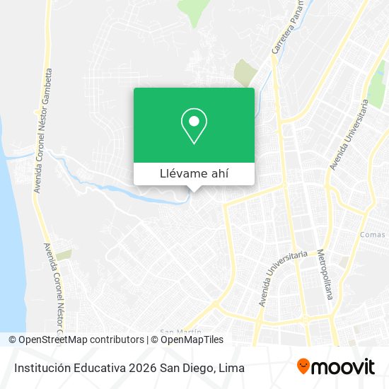 Mapa de Institución Educativa 2026 San Diego