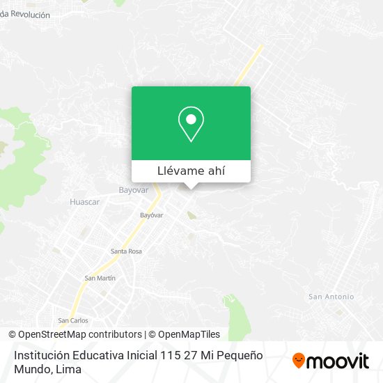 Mapa de Institución Educativa Inicial 115 27 Mi Pequeño Mundo