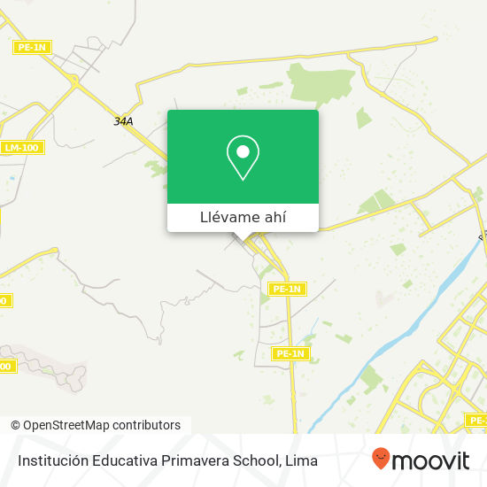 Mapa de Institución Educativa Primavera School