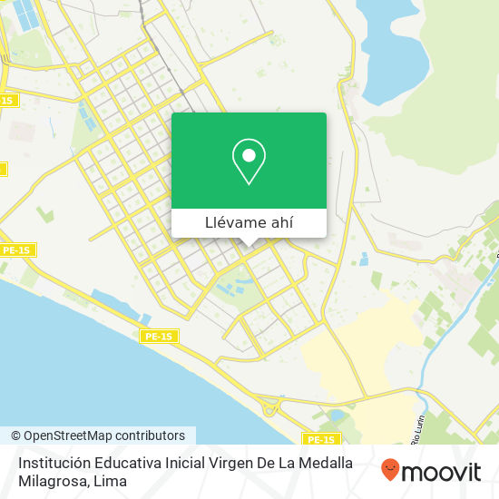 Mapa de Institución Educativa Inicial Virgen De La Medalla Milagrosa
