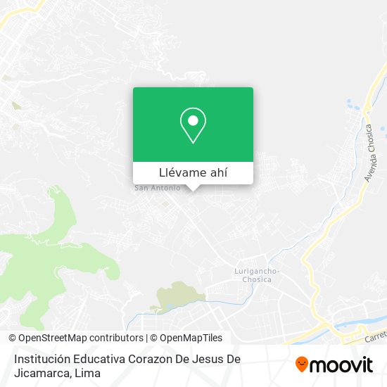 Mapa de Institución Educativa Corazon De Jesus De Jicamarca