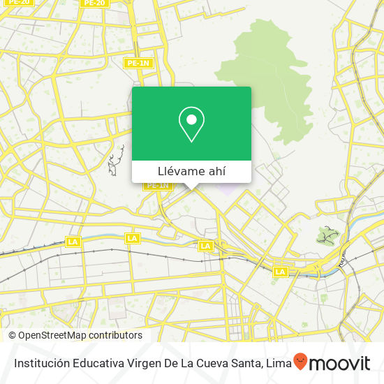 Mapa de Institución Educativa Virgen De La Cueva Santa