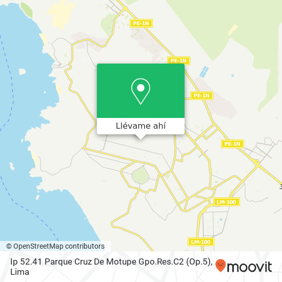 Mapa de Ip 52.41 Parque Cruz De Motupe Gpo.Res.C2 (Op.5)