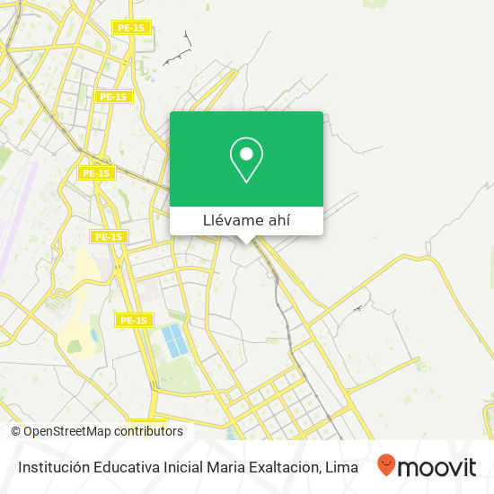 Mapa de Institución Educativa Inicial Maria Exaltacion