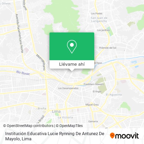 Mapa de Institución Educativa Lucie Rynning De Antunez De Mayolo