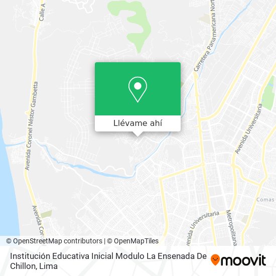 Mapa de Institución Educativa Inicial Modulo La Ensenada De Chillon