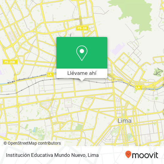 Mapa de Institución Educativa Mundo Nuevo