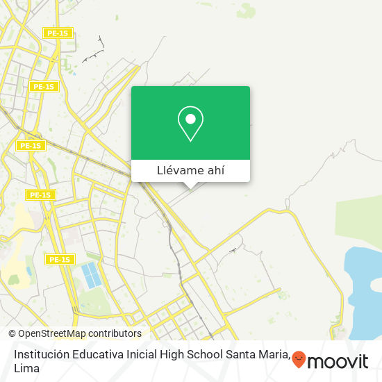 Mapa de Institución Educativa Inicial High School Santa Maria