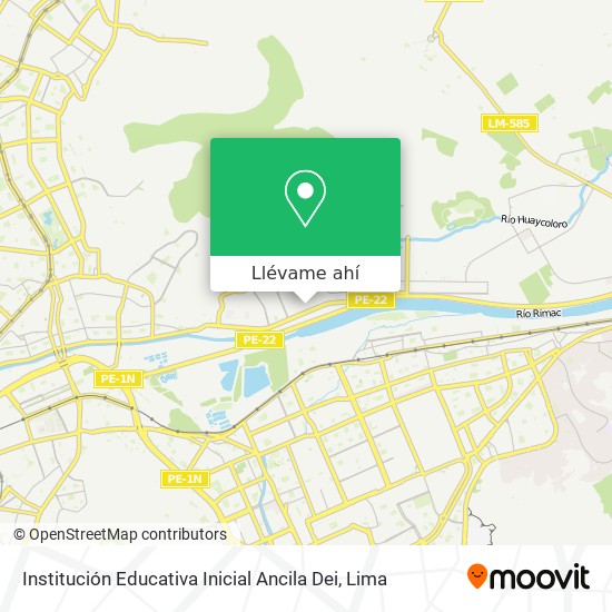 Mapa de Institución Educativa Inicial Ancila Dei
