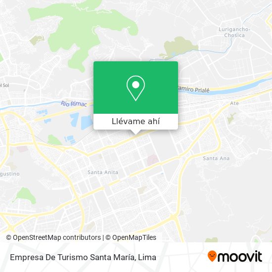 Mapa de Empresa De Turismo Santa María