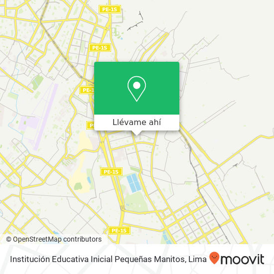 Mapa de Institución Educativa Inicial Pequeñas Manitos