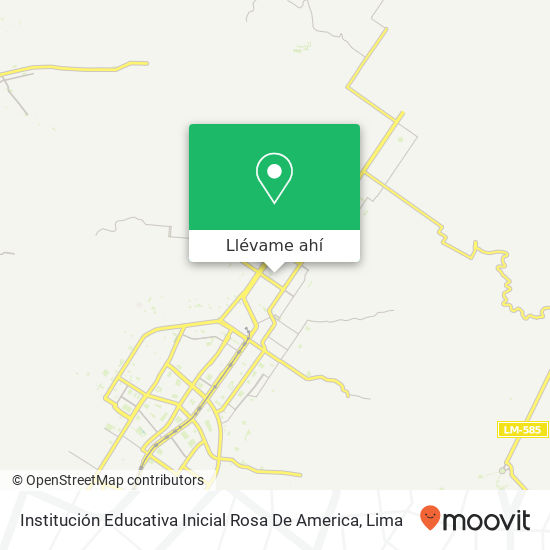 Mapa de Institución Educativa Inicial Rosa De America
