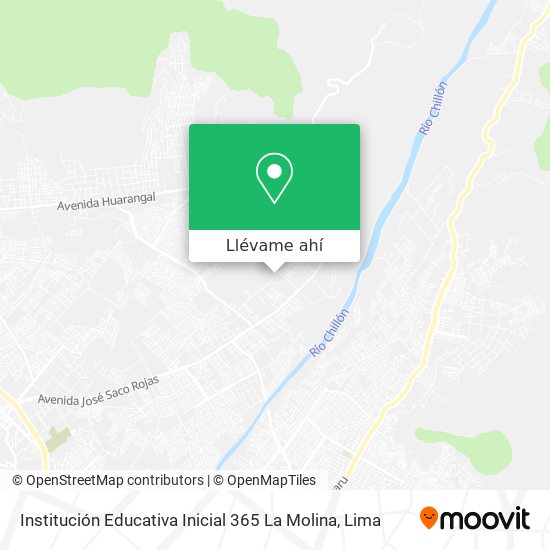 Mapa de Institución Educativa Inicial 365 La Molina